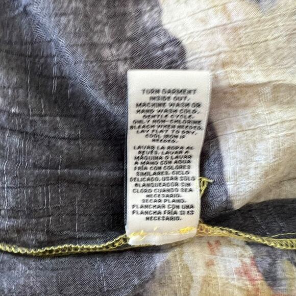 Zac & Rachel Womens Boho 3/4 Sleeve Blouse Multicolor M Medium - Picture 5 of 8